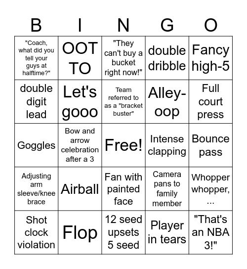 MARCH GLADNESS Bingo Card