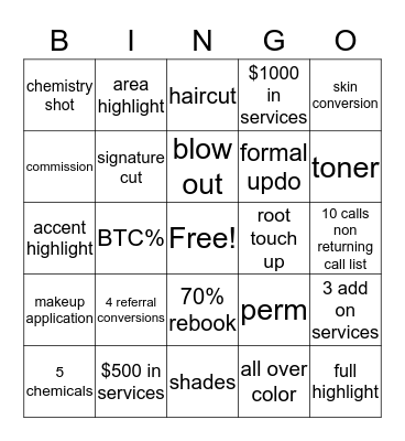 ULTA Beauty  Bingo Card