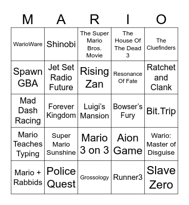 Kurisu Round 1 (Charles Martinet) Bingo Card