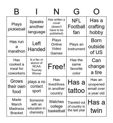 Enterprise Oncology BINGO Card