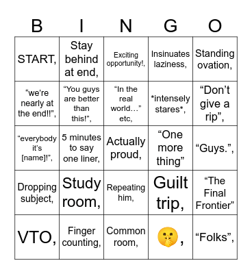 Mr Ford Bingo (Fingo) Bingo Card