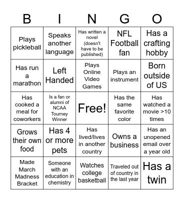 Enterprise Oncology BINGO Card