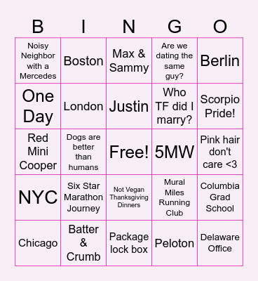 Lori's Bingo Card