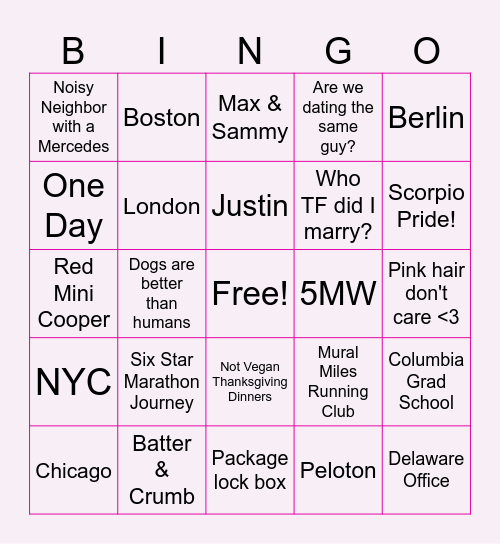 Lori's Bingo Card