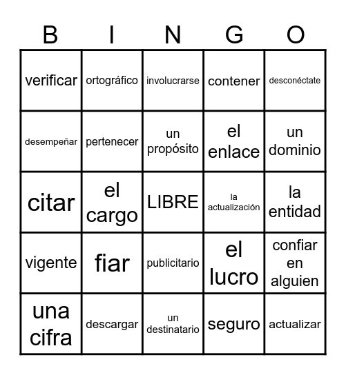 EC2 - Unidad 2 - Así se dice 2 Bingo Card