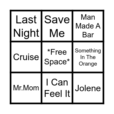 Music Bingo Card