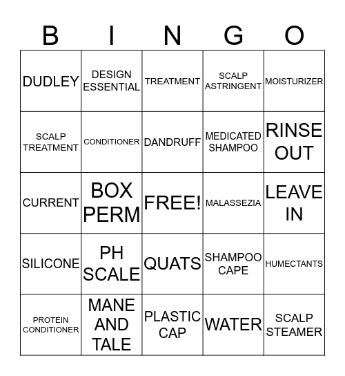 COSMETOLOGY LEE Bingo Card