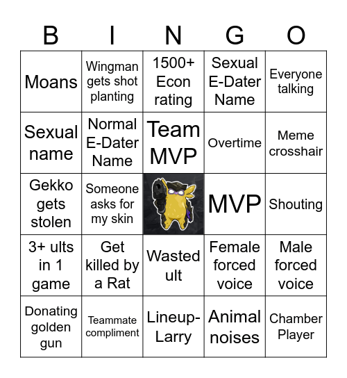 Yoker's Bingo Card