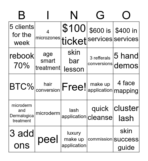 ULTA Beauty Bingo Card