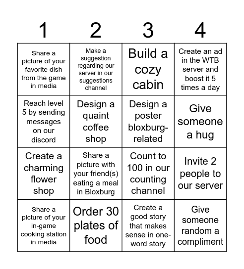 Baked 2 Perfection Event Bingo Card