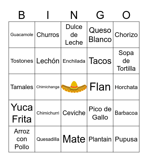 ¡April 5th Fiesta BINGO! Bingo Card