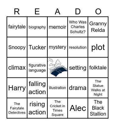 Read-In Game Bingo Card