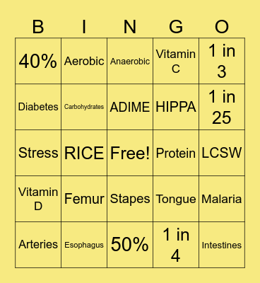 FGHSC Bingo Card