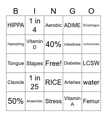 FGHSC Bingo Card