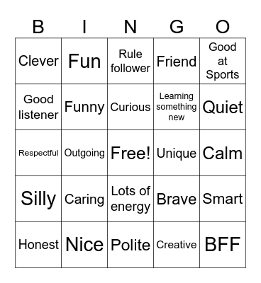 Peace Bingo Card