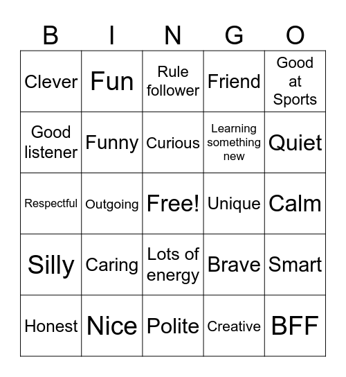 Peace Bingo Card