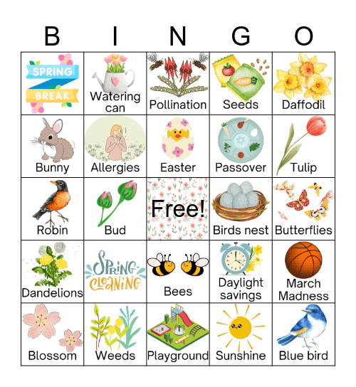 Spring! Bingo Card