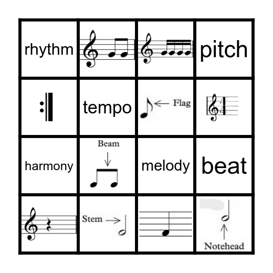 Music Review Bingo Card