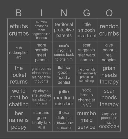 c22 bingo Card