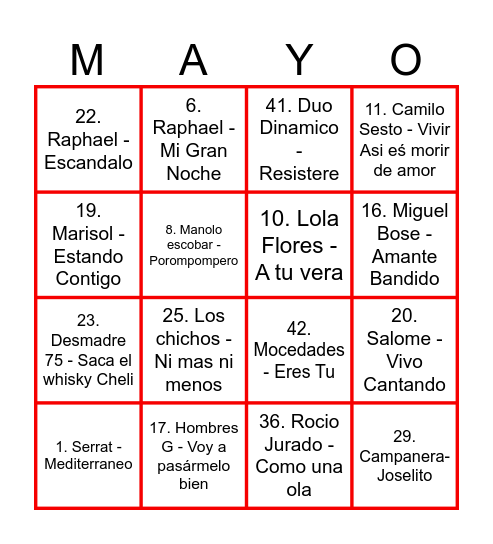 Bingo Card