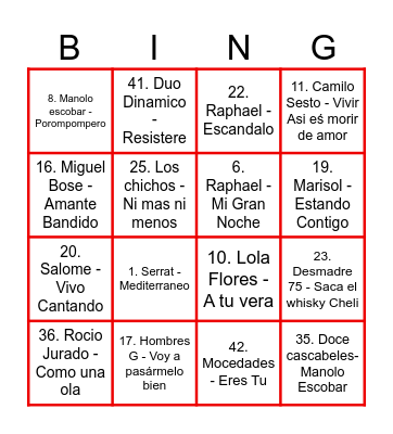 MayoresRojoFree Bingo Card