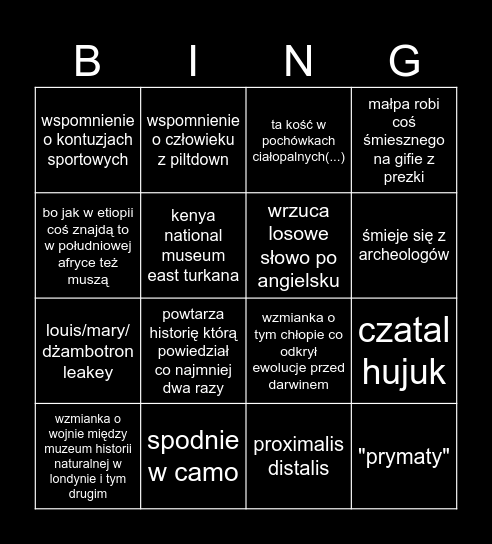 KOZŁOWSKI Bingo Card