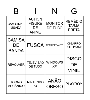 1500 Bingo Card