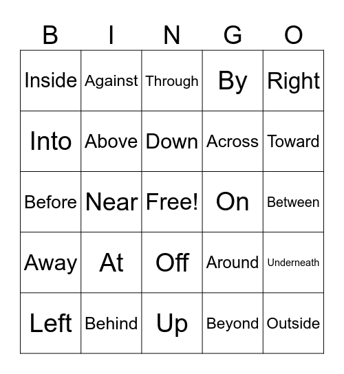 Where? Bingo Card