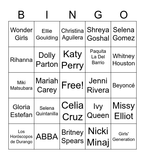 Throwback SINGO Bingo Card