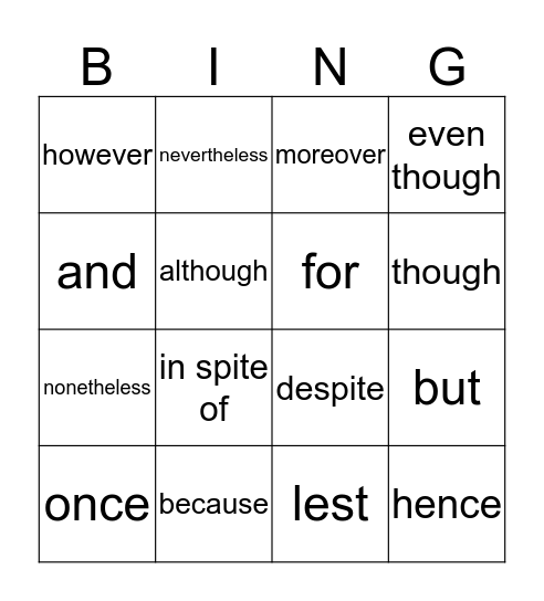 linkers 1 Bingo Card