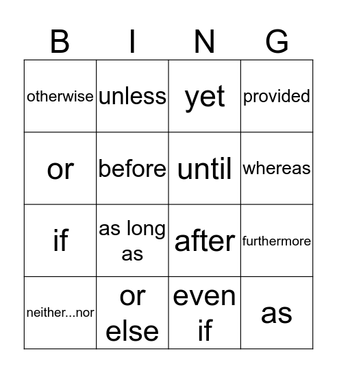 linkers 2 Bingo Card