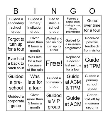 VAN BINGO 2024 Bingo Card