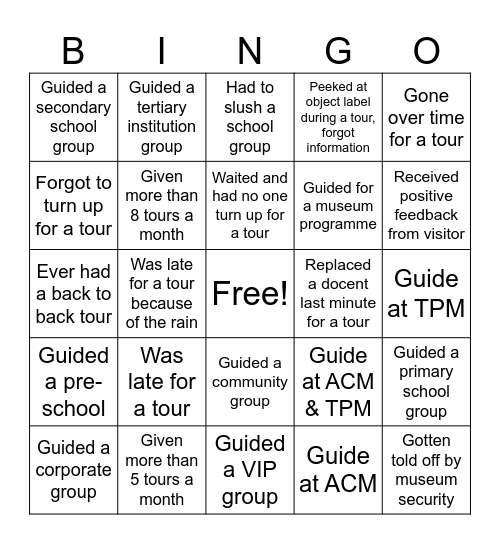 VAN BINGO 2024 Bingo Card