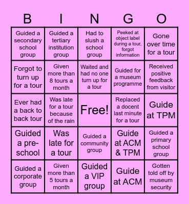 VAN BINGO 2024 Bingo Card