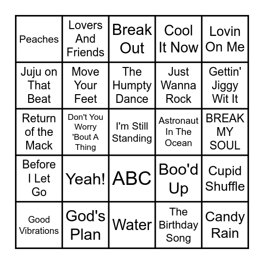 Gifts Of Hopes Vibe Bingo Card