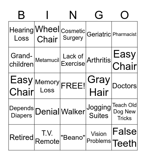 Mom's 75th Birthday Bingo Card