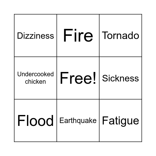 Filipino Bingo Card