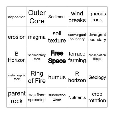 Land Beneath Our Feet BINGO Card