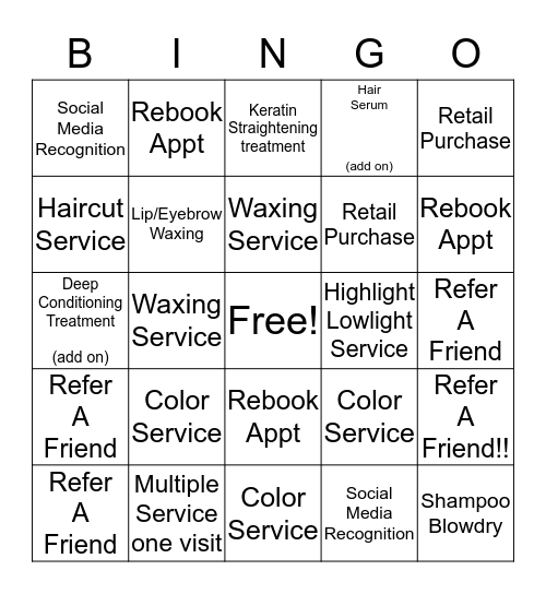 Lollie's Layers Bingo Card