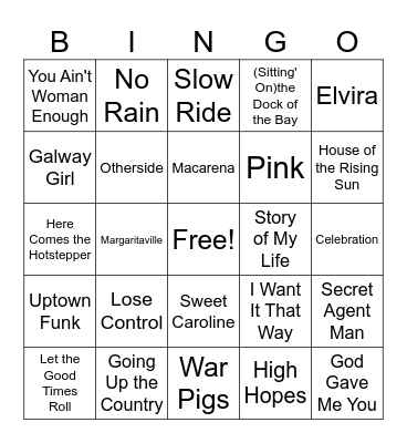 Rise Singo 2 Bingo Card