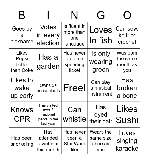 ATB4All Getting to Know You Bingo Card