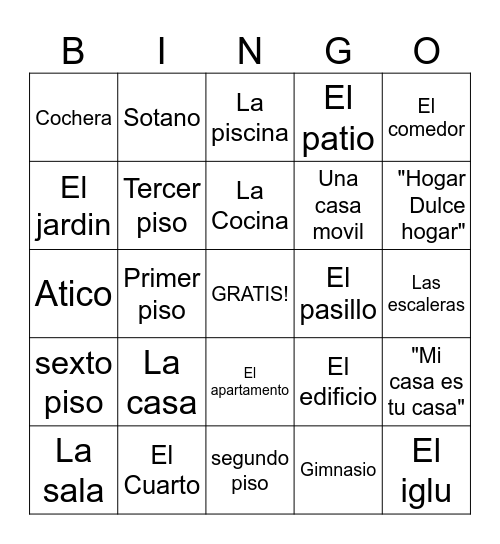 Sarah Correa La casa Bingo! Bingo Card
