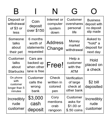 Teller Bingo Card