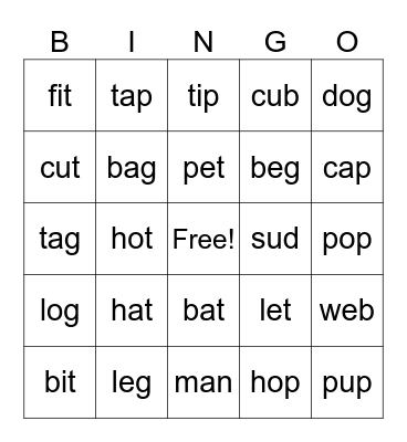 Bingo Card