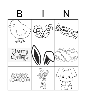 Easter Bingo Card