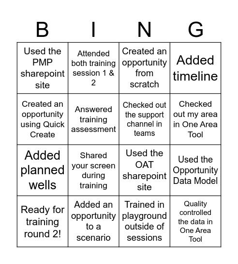 OAT-Bingo Card