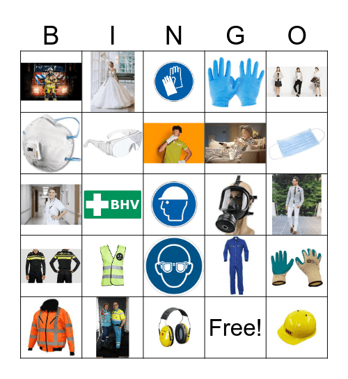 Veiligheid kleding Bingo Card
