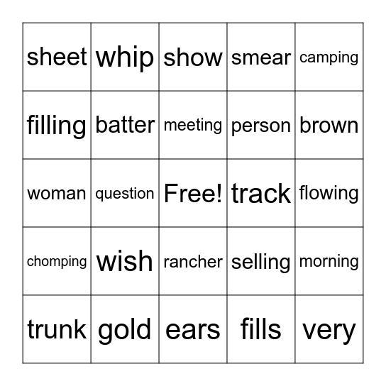 Bingo Card