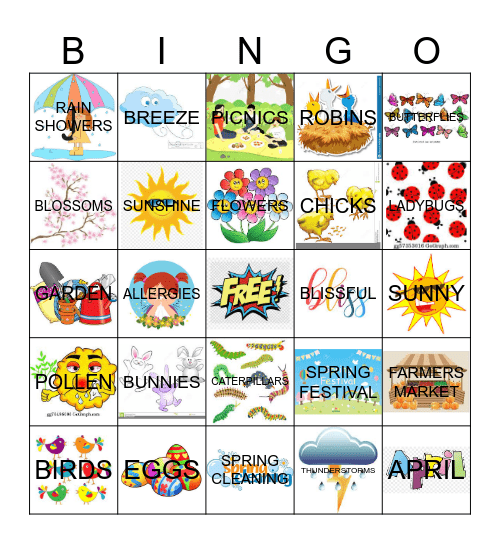 SPRING Bingo Card