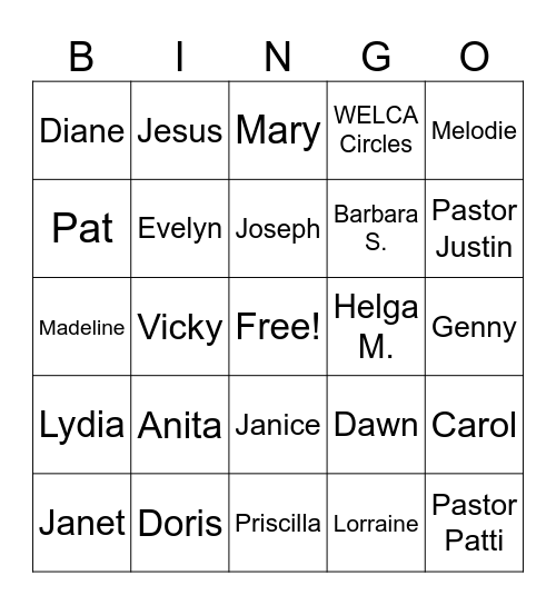 CIRCLE Bingo Card